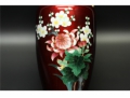 【第123期】日本七宝烧赤地透明釉四君子花瓶
