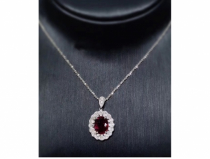 【第124期】PT900红宝石钻石项链
