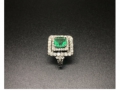 Pt900祖母绿戒指