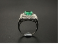 Pt900祖母绿戒指