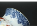 日本正峰造手绘染付描金牡丹梅纹花瓶